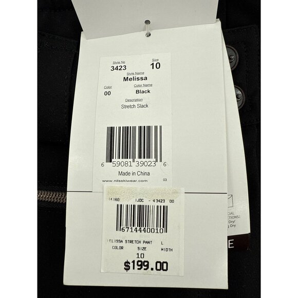 Nils Melissa Stretch Slacks Size 10 Black Waterproof Breathable - Picture 5 of 8